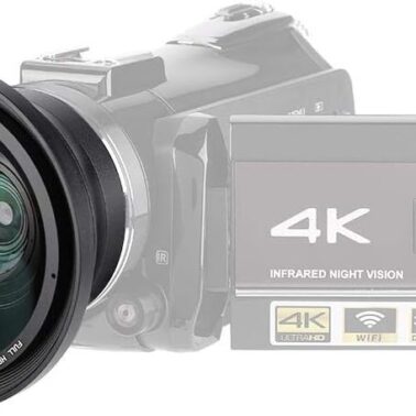 37mm 0.39X Professional HD Wide Angle Lens with Macro Lens and 37mm Phone Clip for Camcorder DSLR Camera