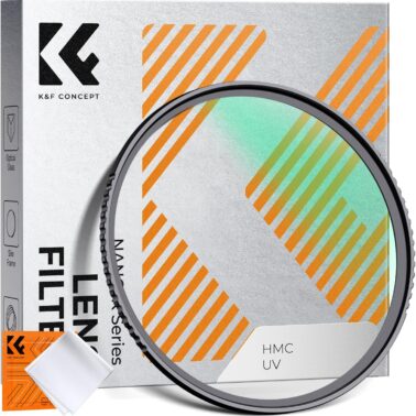 K&F CONCEPT 58mm MCUV Lens Protection Filter 18 Multi-Coated Camera Lens UV Filter Ultra Slim with Cleaning Cloth (K-Series)